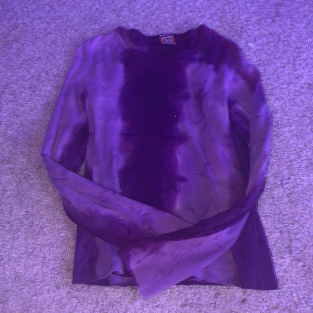 Purple tye dye sparkle shirt